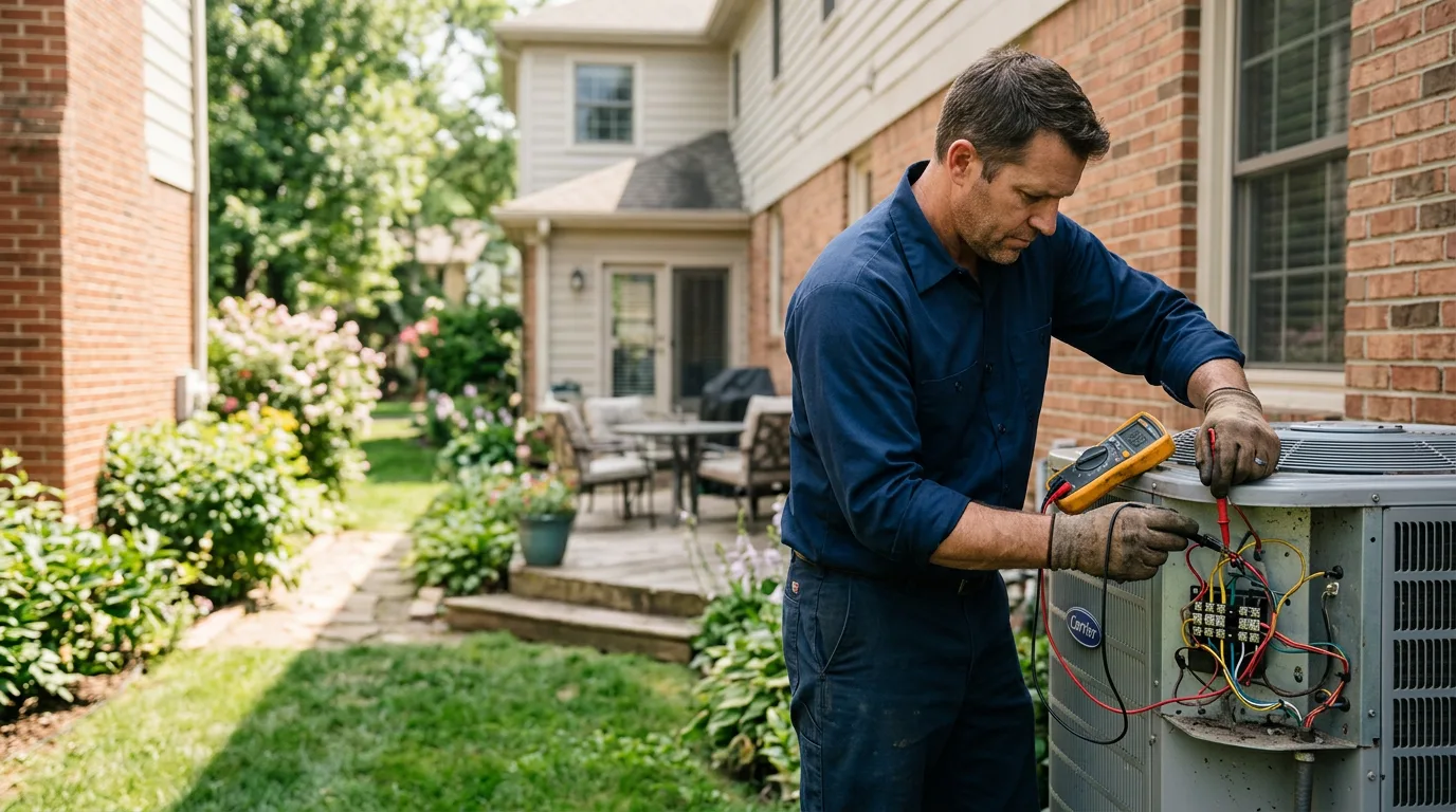 HVAC technician working near Marble, PA